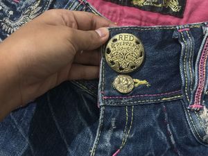 Red Pepper Embroidered Wing Jeans
