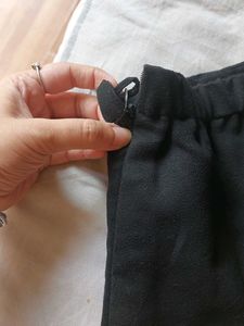 Chic Black Skirt with Laser Cut Detail
