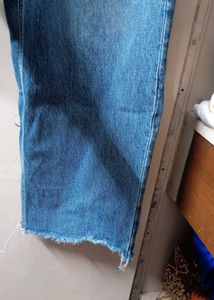 Classic Blue Wash Wide Leg Jeans