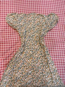 Cute Floral Print Midi Dress
