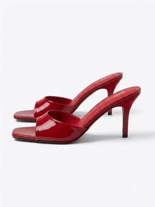 Zara Red Patent Mules