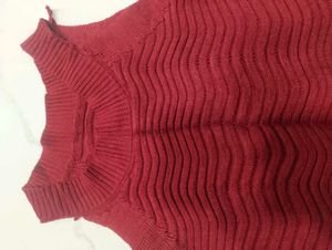 Chic Knit burgundy Tank Top