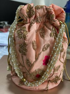 Floral Embroidered Potli Bag