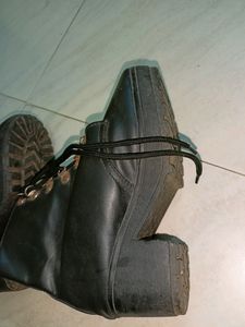 Black Lace-Up Ankle Boots