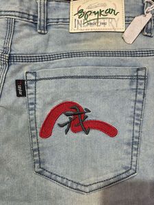 Spykar y2k blue denim shorts new with tag
