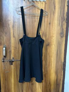 Black Suspender Mini Dress(dungree skirt)