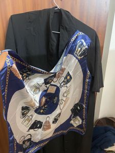 Designer Print Silk Scarf dress