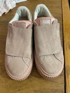 Puma Pink Suede Sneakers