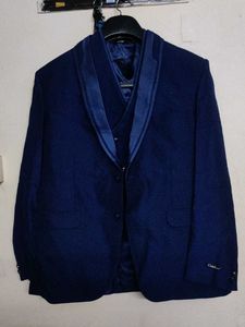 Men's Blue Suit Jacket & Vest