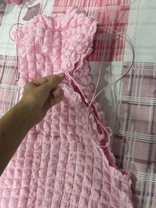 Cute Pink Popcorn Dress