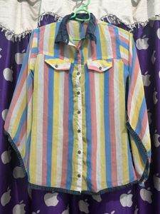 Colorful Striped Button-Up Shirt