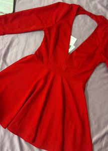 Vibrant Red Skater Dress from newme