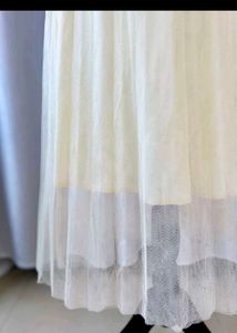 Chic Cream Tulle Layered Dress