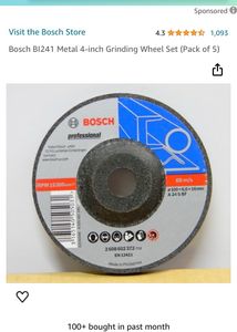 Bosch BI241 Metal 4-inch Grinding Wheel Set (Pack