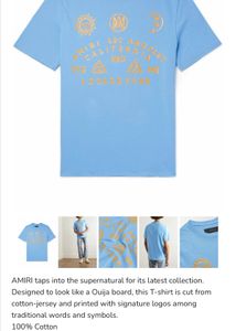 Amiri washed blue t shirt