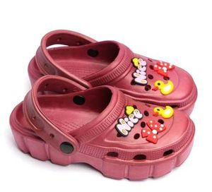 Maroon Clogs with Fun Charms Size 39,38