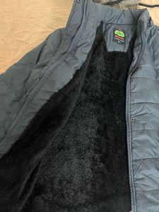 Puffer Jacket with Fur-Lined Hat