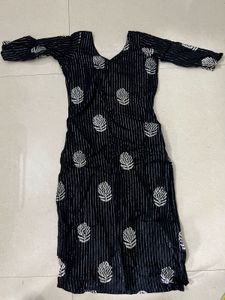 Black & White Printed Kurta