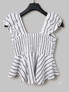 Striped Peplum Top