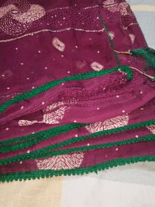 Beautiful Maroon Embroidered Saree