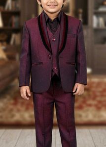 Boys Burgundy  Suit Set