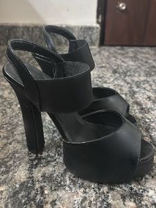 Stylish Black Platform Heels
