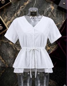 white cotton peplum top✨💗