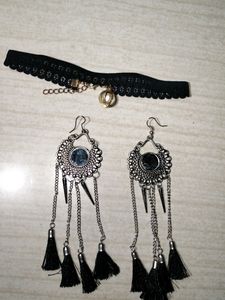 Combo Of Neck Band And Earings