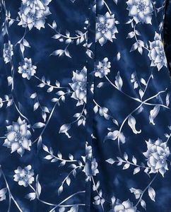 Blue Floral Print Kurta