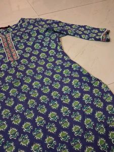 Blue &amp; Green Printed Kurta