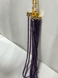 Multi-Strand Purple Beaded Necklace Set