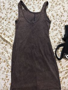 Brown Bodycon Mini Dress