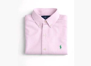 RALPH LAUREN 🏇  Pink Striped Button-Down Shirt