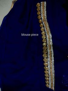 Elegant Navy Blue Saree