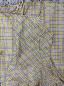 coquette Yellow Plaid Dress