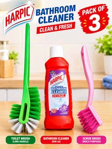 Harpic Bathroom Cleaner & Brush Set
