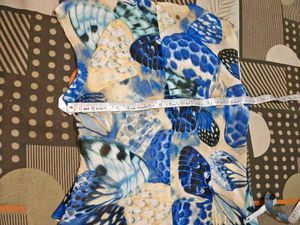 Blue Butterfly Print Dress wrap design
