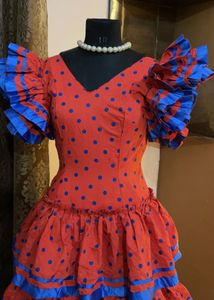 Red Polka Dot Tiered Dress