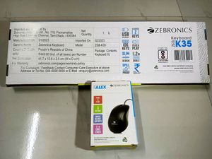 Combo Pack For ZEBRONICS Zeb Keyboard + Alex Mouse
