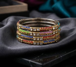 Set of 4 Colorful Stone Bangles