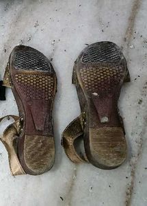 Worn Gold Flats