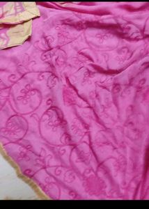 dress material Elegant Pink Embroidered Kurta Set