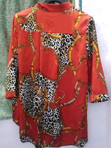Leopard Print Updown Oversized Shirt