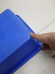 Durable Blue Plastic Storage Bin