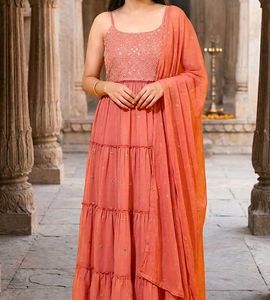 Navratri Elegant Embroidered Anarkali Kurta Set