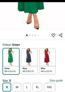 Green V-Neck Midi Dress