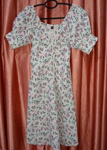 Floral Puff Sleeve Mini Dress