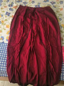 Elegant Red Ethnic Skirt