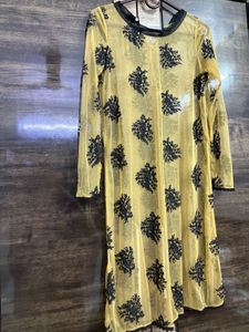 Elegant Sheer Embroidered Kurti