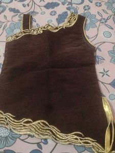 Yellow Ethnic Skirt with brown top